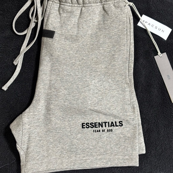 Essentials Light Gray Athletic Men's Shorts - Picture 6 of 7